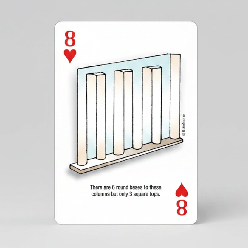Optical Illusions and Visual Oddities II Eight of Hearts impossible columns