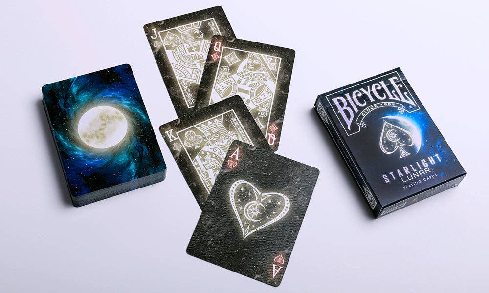 Bicycle Starlight Limited playing cards on a white background