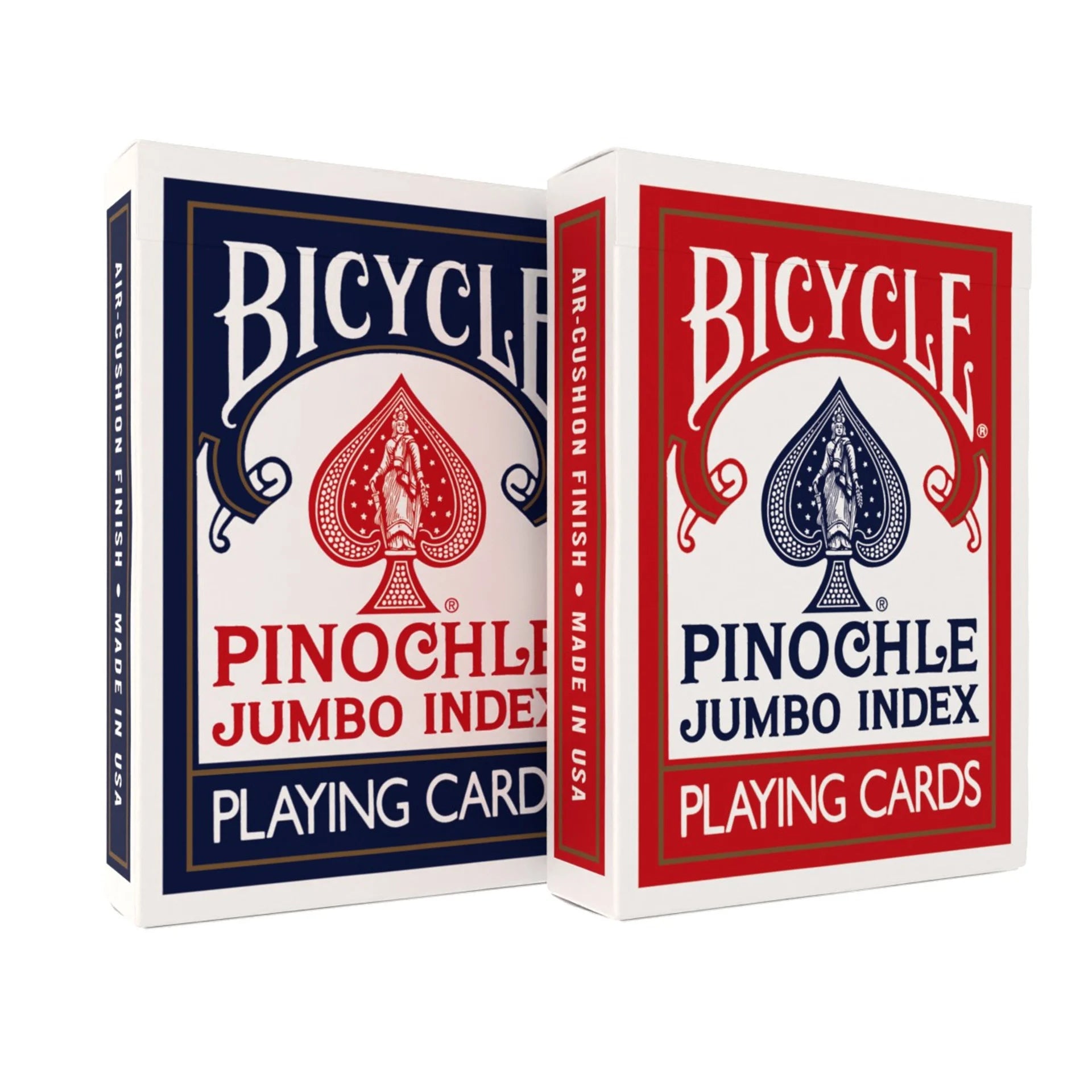 Bicycle Pinochle Playing Cards – Rider Back Brick (12 Decks, Red & Blue, Jumbo Index)
