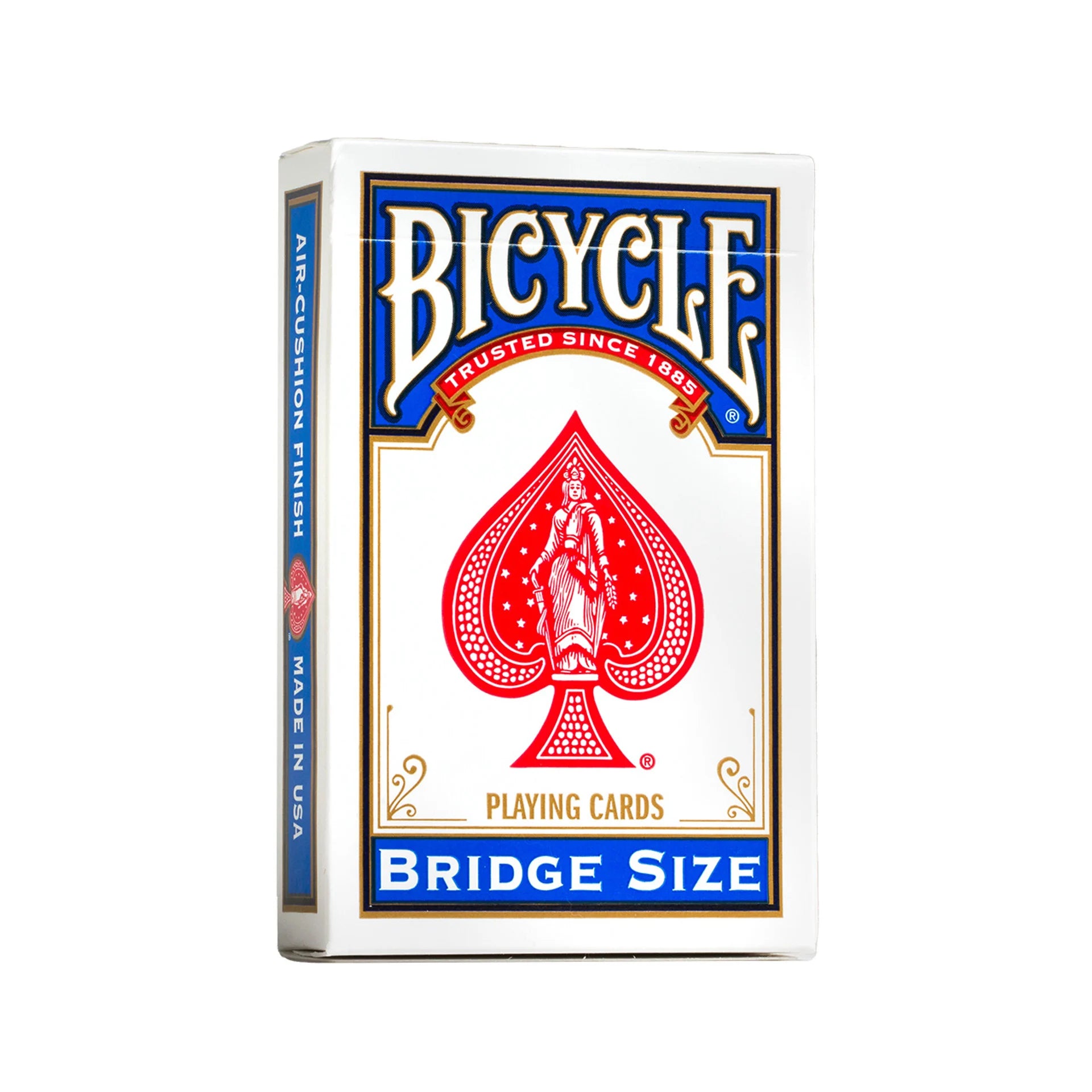 Bicycle Bridge playing cards packaging with red spade logo on a white background