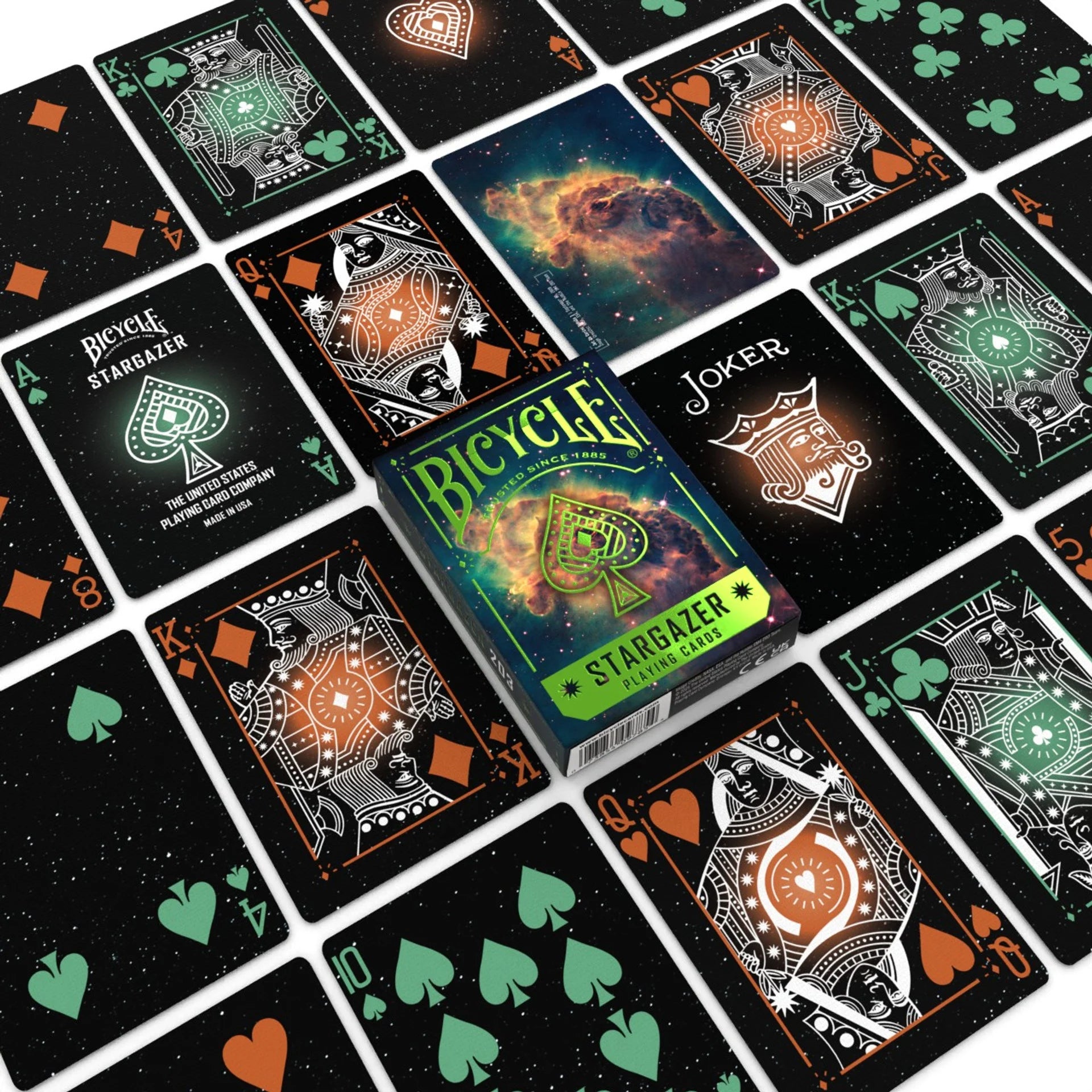 Bicycle Stargazer 203 Playing Cards – Carina Nebula Jet Hubble Photography