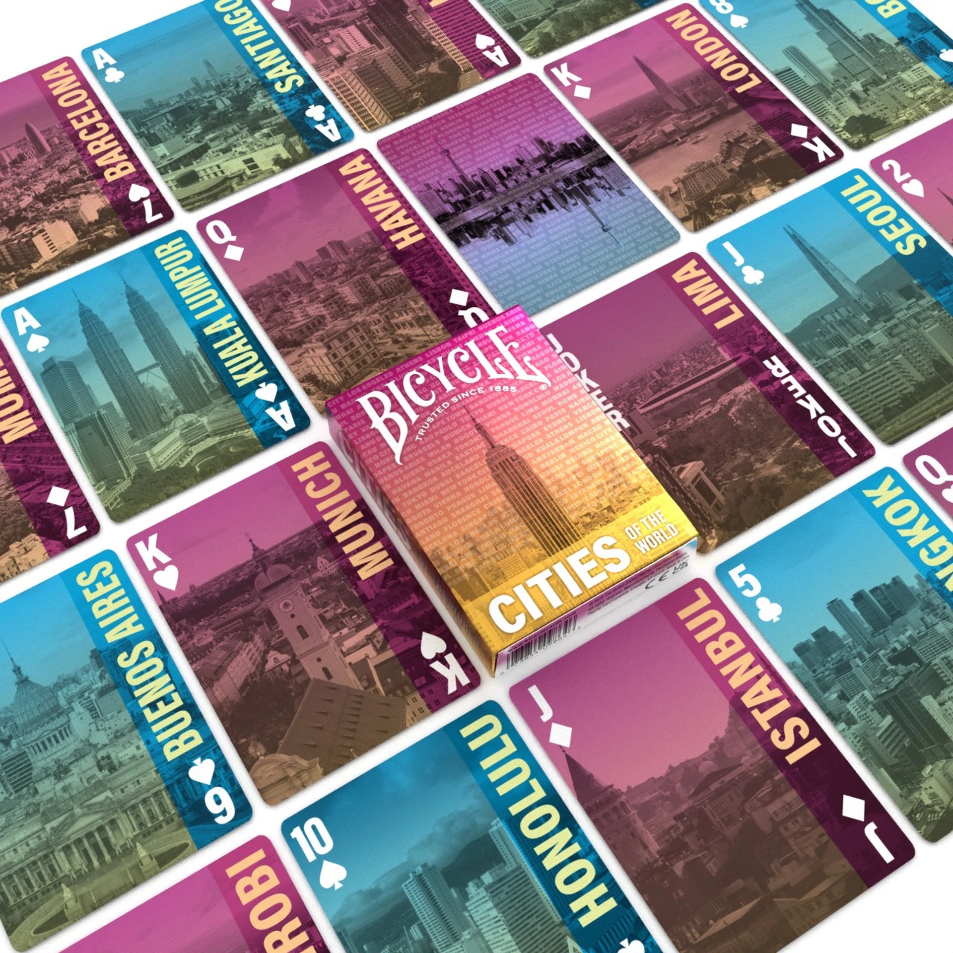 Bicycle Cities of the World Playing Cards – 52 Skylines from Across the Globe