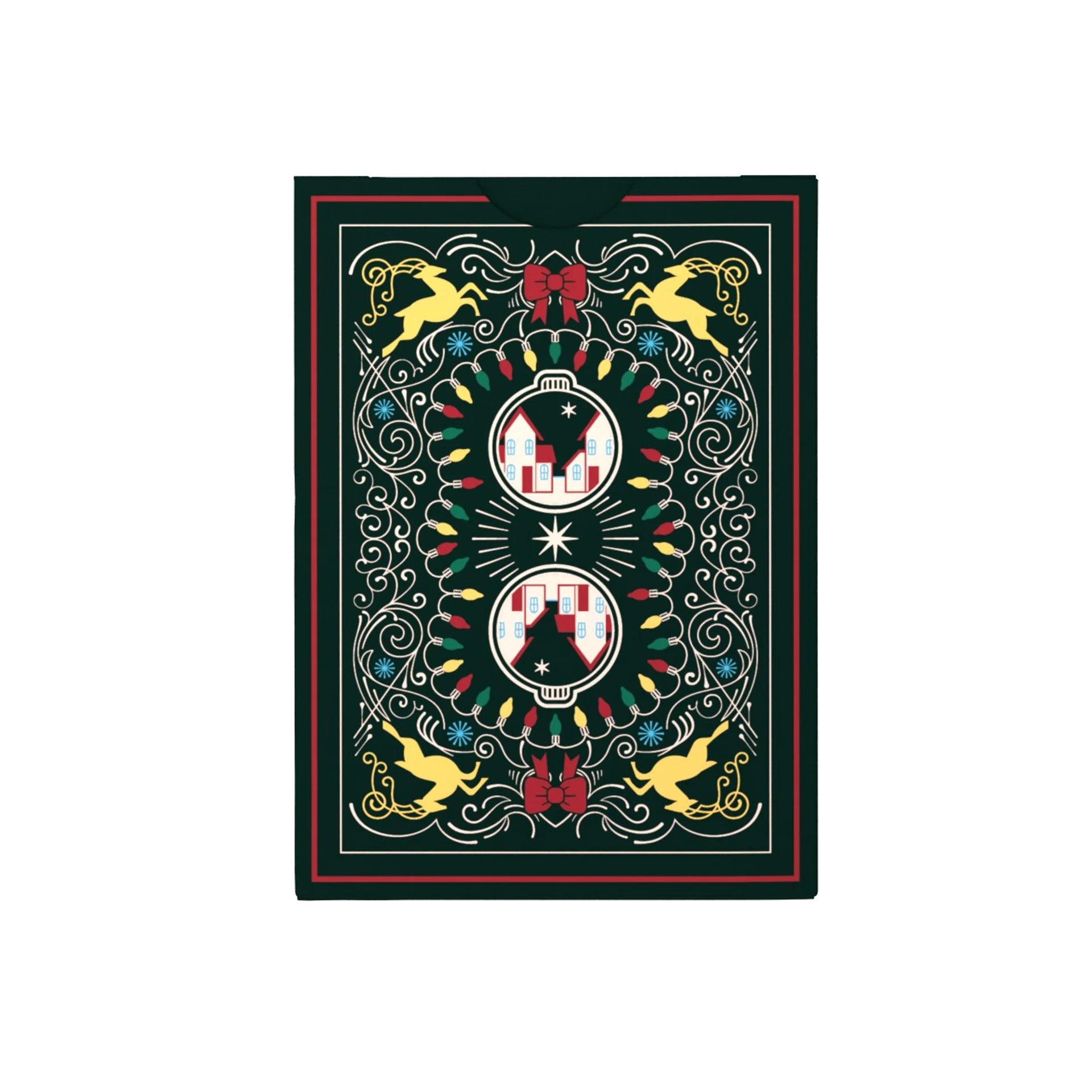 Decorative book cover with festive design on a white background