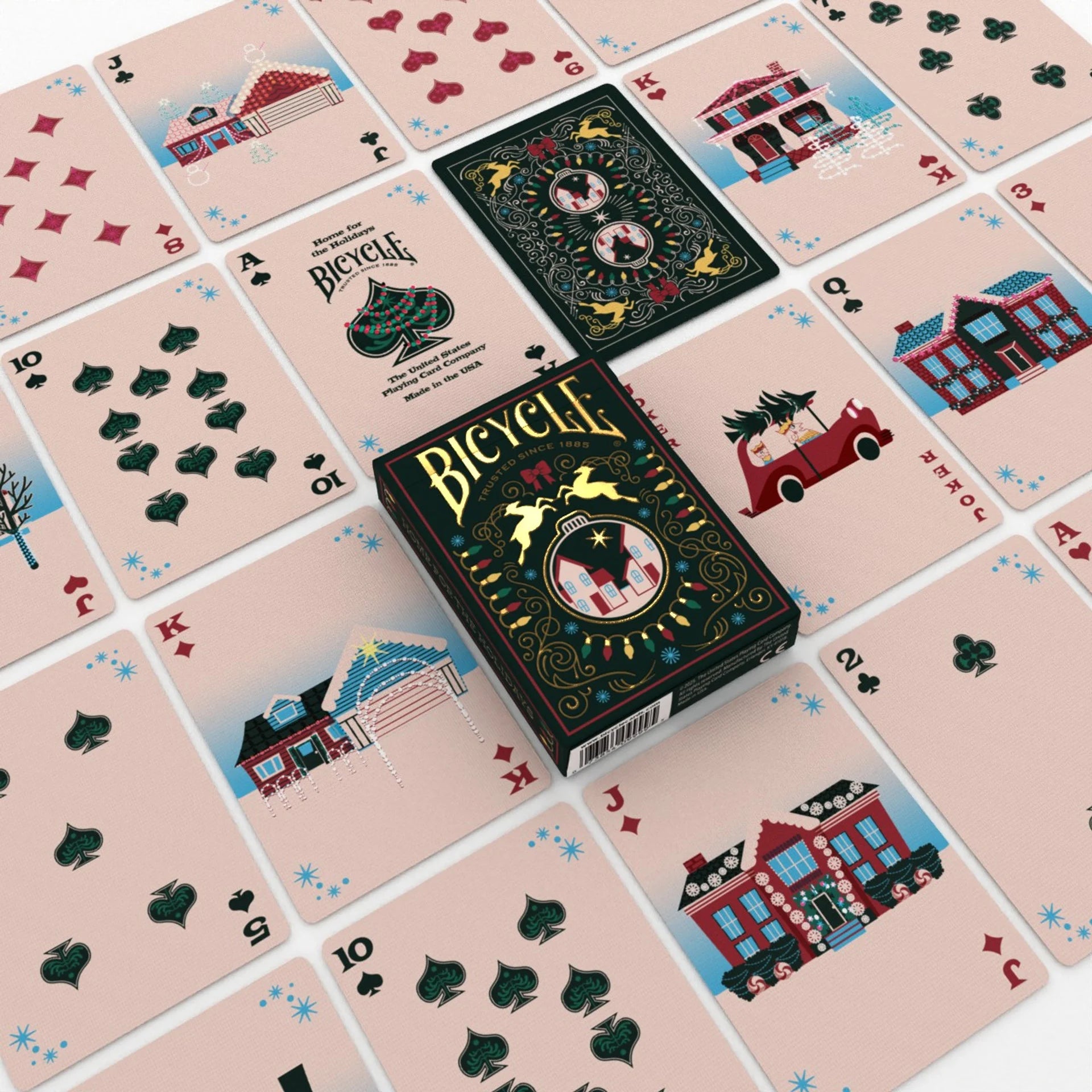 Bicycle Home for the Holidays Playing Cards – Festive Christmas Collection