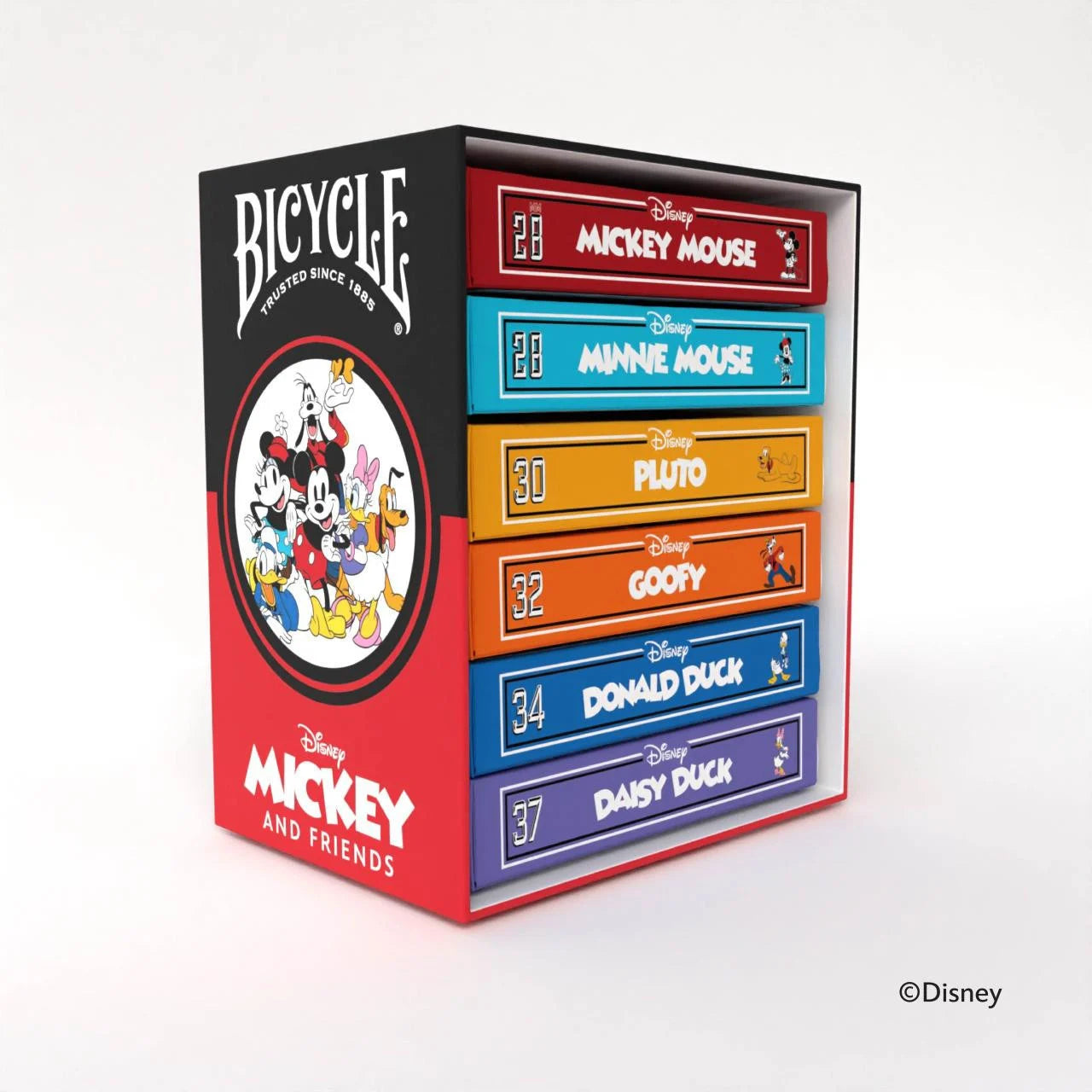 Bicycle Disney Classic Mickey and Friends 6-Deck Box Set with all six character decks