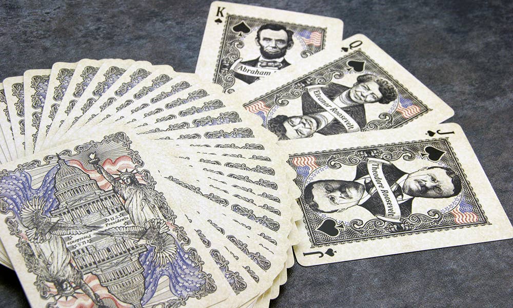 Bicycle US Presidents Playing Cards (Red) - GOP Collector Deck