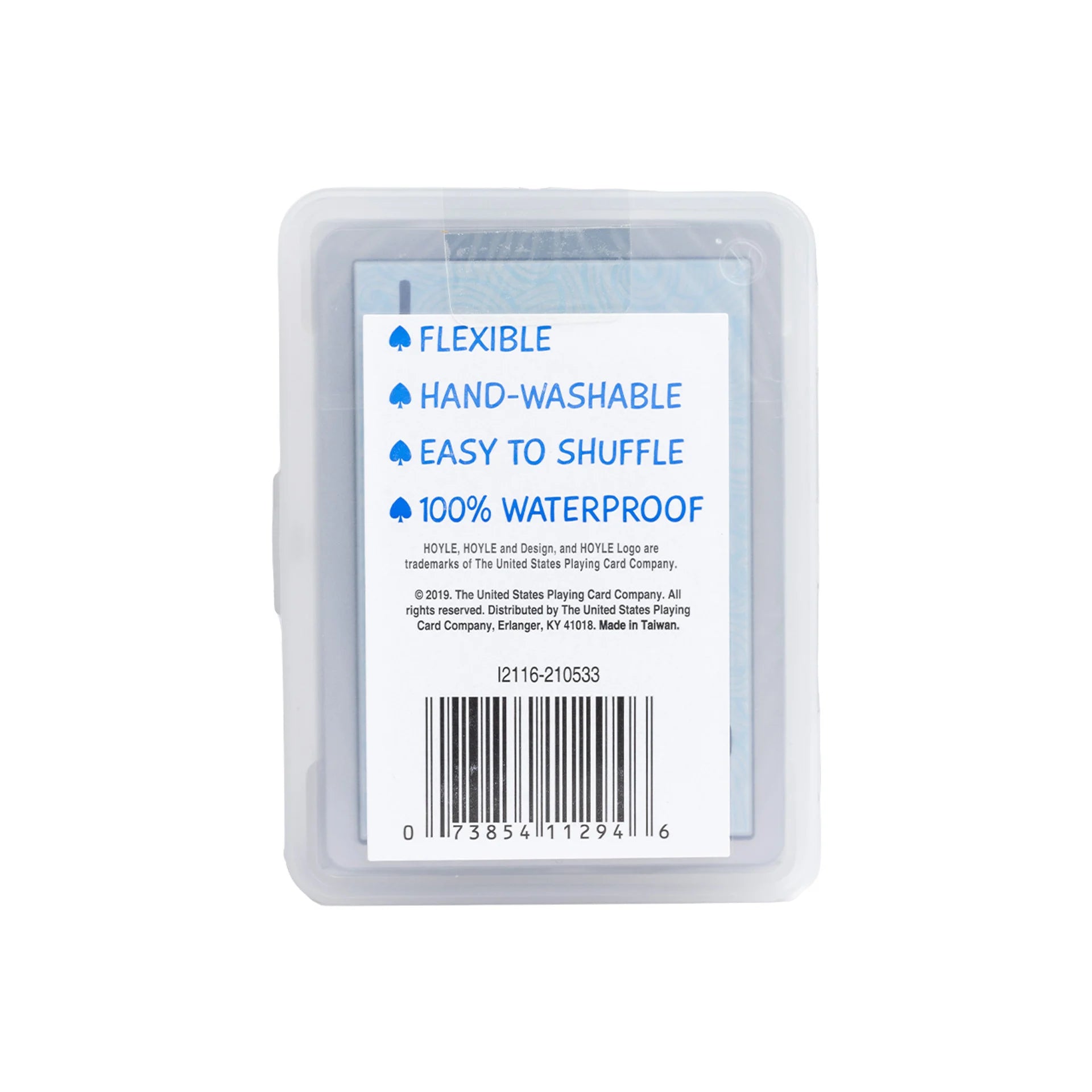 Hoyle Clear Waterproof Playing Cards (Blue Indices)