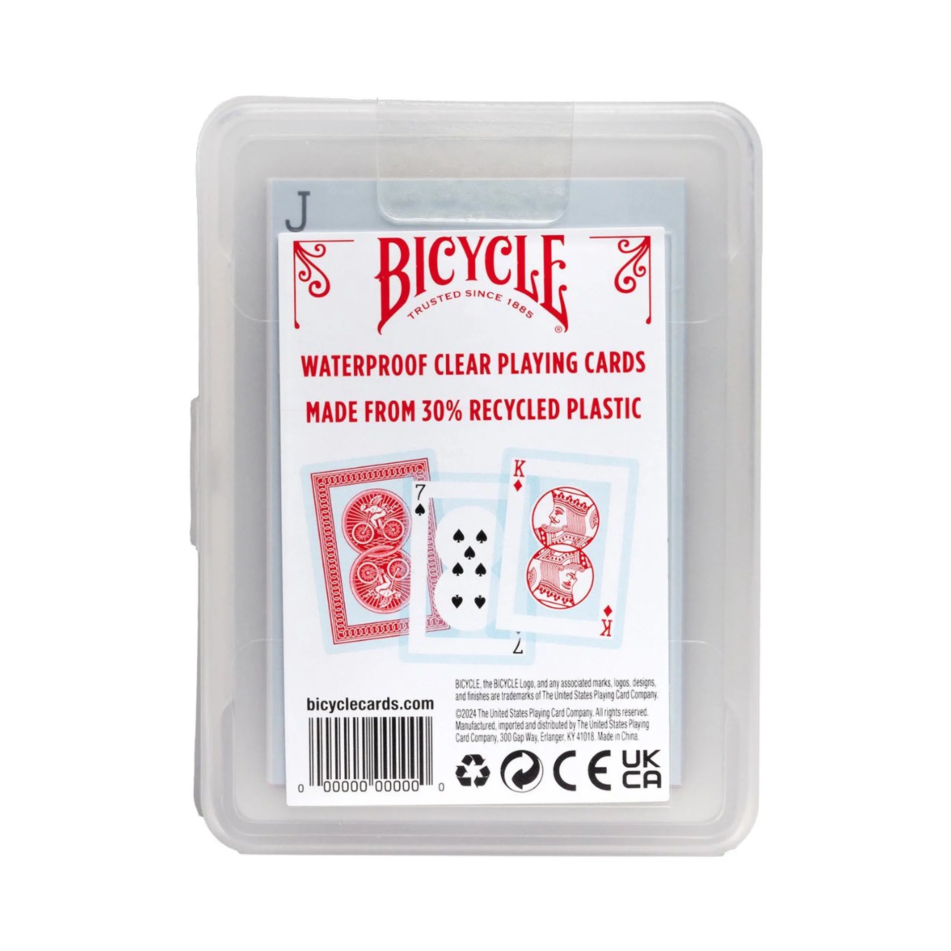 Bicycle Waterproof Playing Cards – 1/2 Brick (6 Decks) Clear Plastic