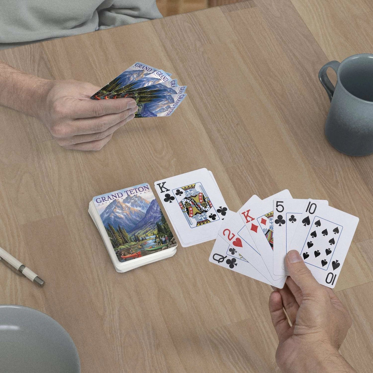 Grand Teton National Park Playing Cards by Boardwalk used in a casual card game