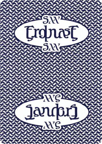 Textured blue and white Bee Squeezers card back with printed text