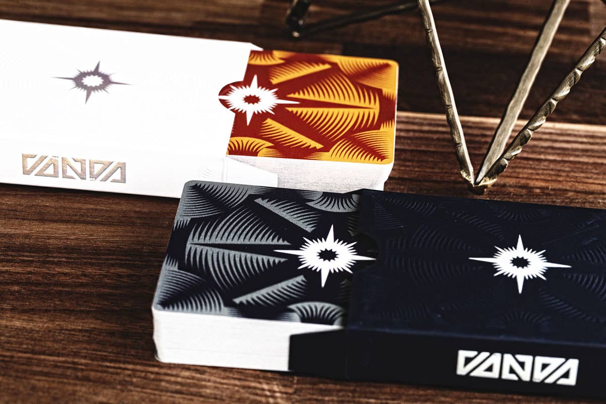 Polaris Equinox Light and Dark borderless card backs with tuck boxes
