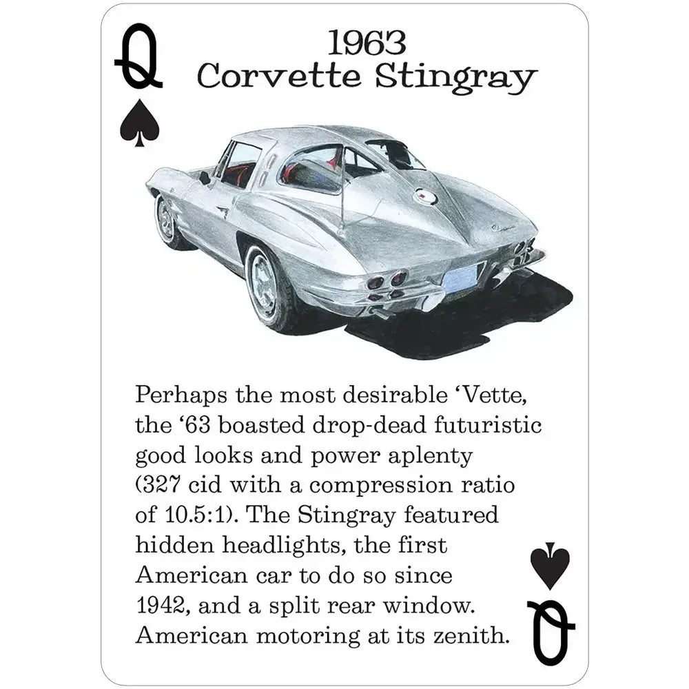 Classic American Rides Playing Cards – 1950s & 1960s Cars