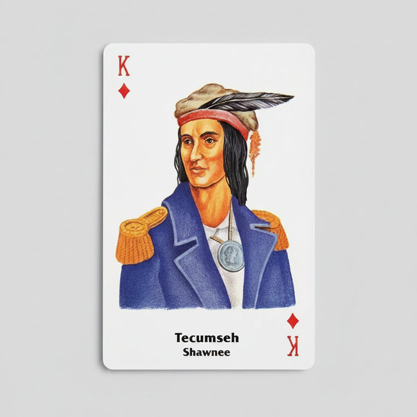 Native American Playing Cards Set Two by U.S. Games with historical Native American portrait artwork of Tecumseh of the Shawnee tribe.
