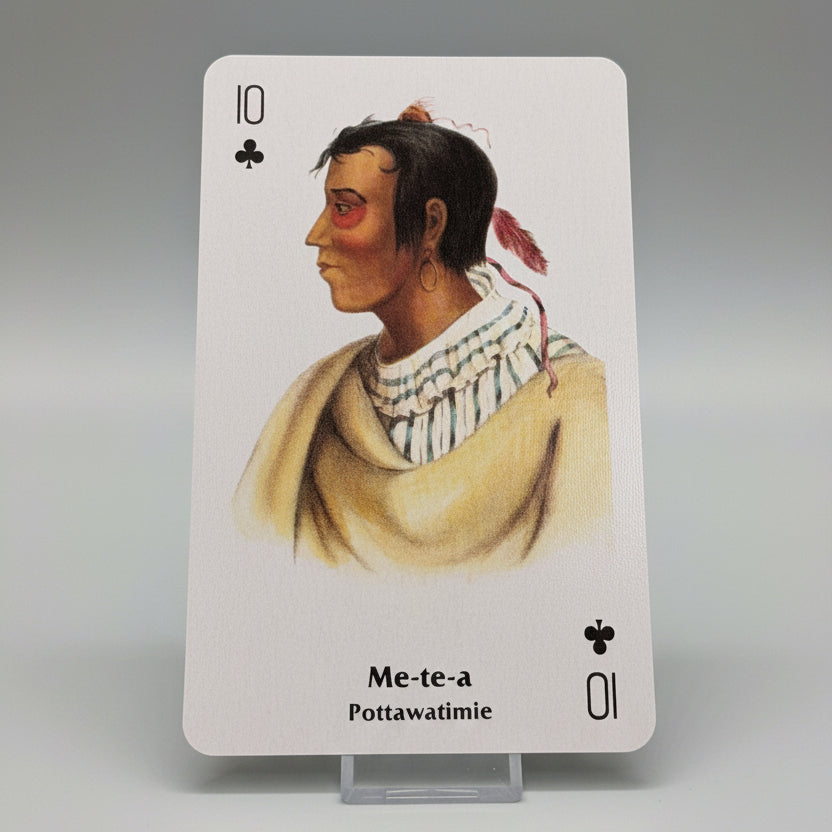 Native American Playing Cards Set One by U.S. Games with portrait of Me-te-a of the Pottawatimie tribe