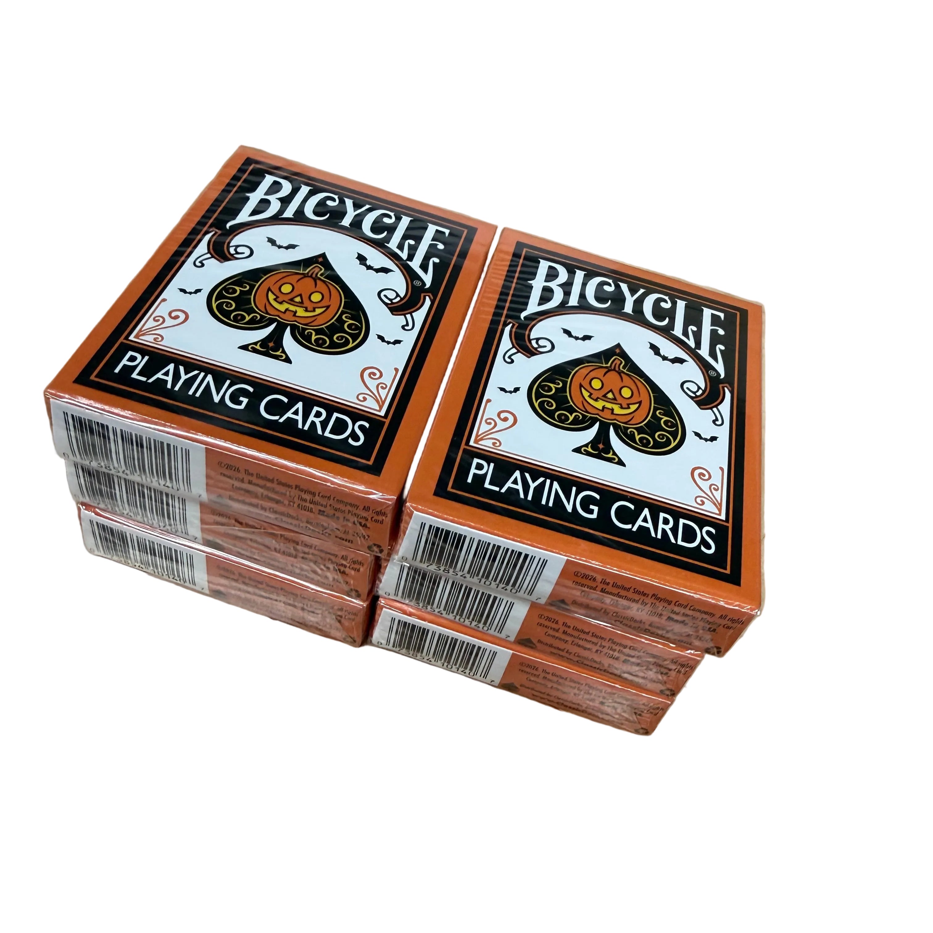 Bicycle Classic Halloween Playing Cards – 2026 Orange Edition – 1/2 Brick (6 Decks)