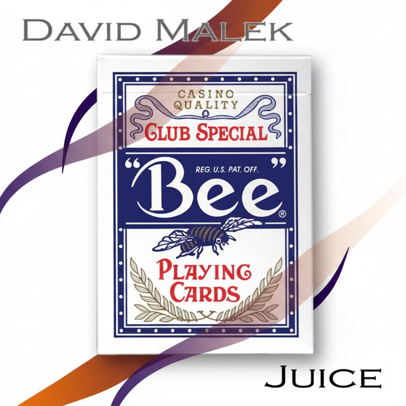 Bee Marked Deck (Blue Bee Style, Juice) by David Malek on a white background