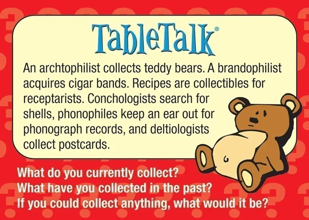 TableTalk example conversation card with longevity fact and family discussion question