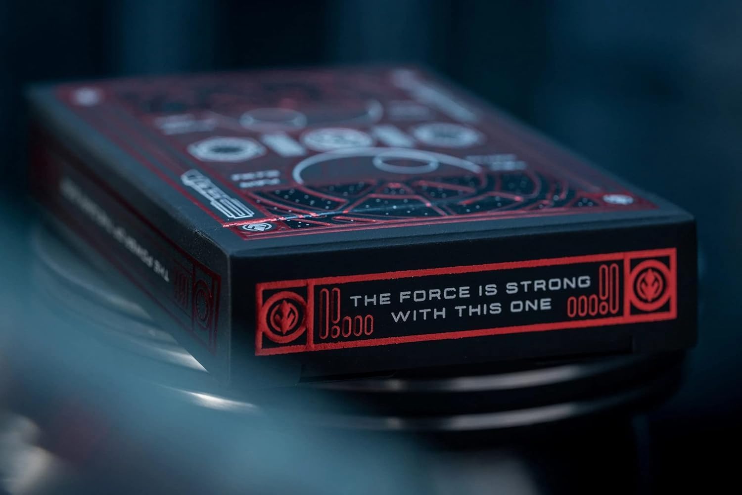 Star Wars branded product packaging with text 'The Force is Strong with This One' on a dark background