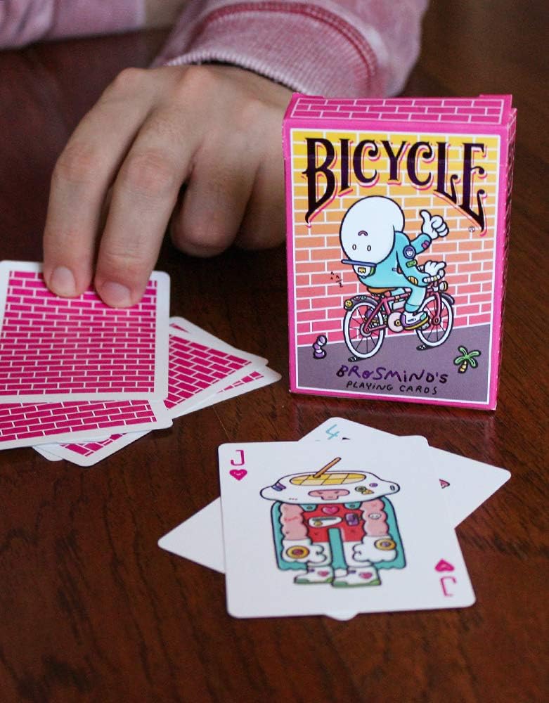 Bicycle Brosmind Four Gangs playing cards tuck box with colorful cyclist character artwork