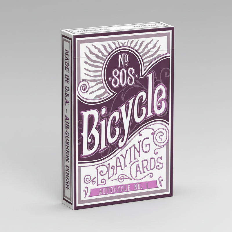 Bicycle Autocycle No. 1 in Collector's Tin – 2-Deck Set (Purple & Green)