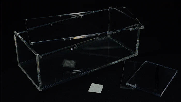 Empty Carat X12 Brick Case with removable magnetic lid, acrylic inserts and rubber protective pads
