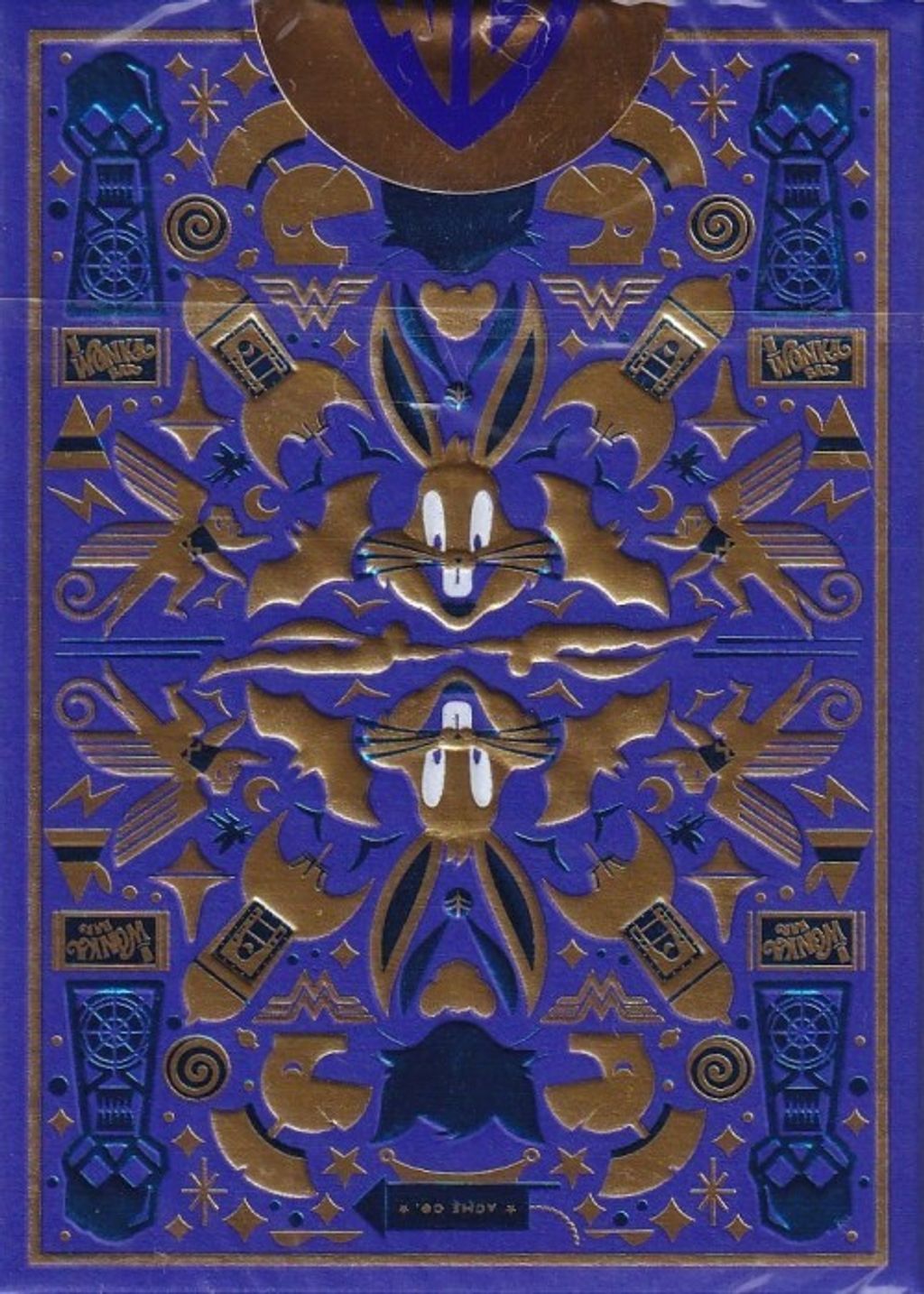 Decorative card with cartoon character on a blue background