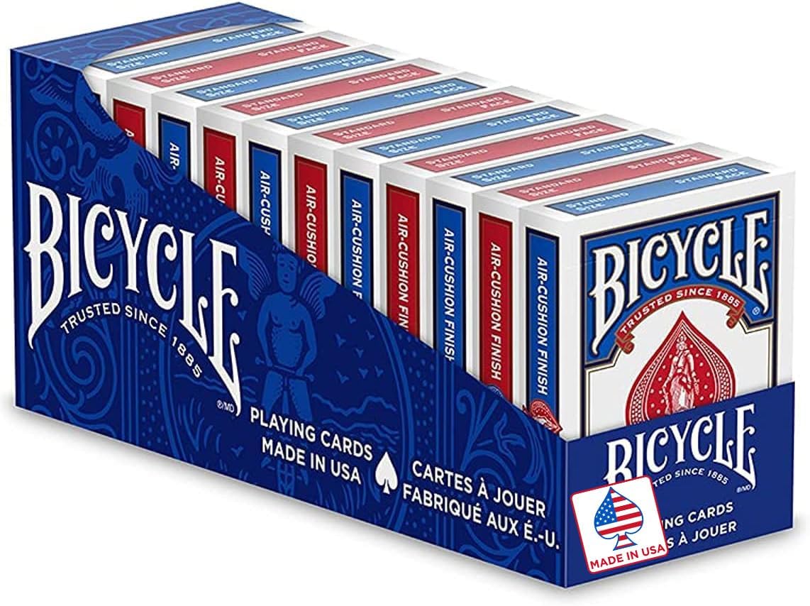 Bicycle® Playing Cards – Brick (12 Decks, Red & Blue)