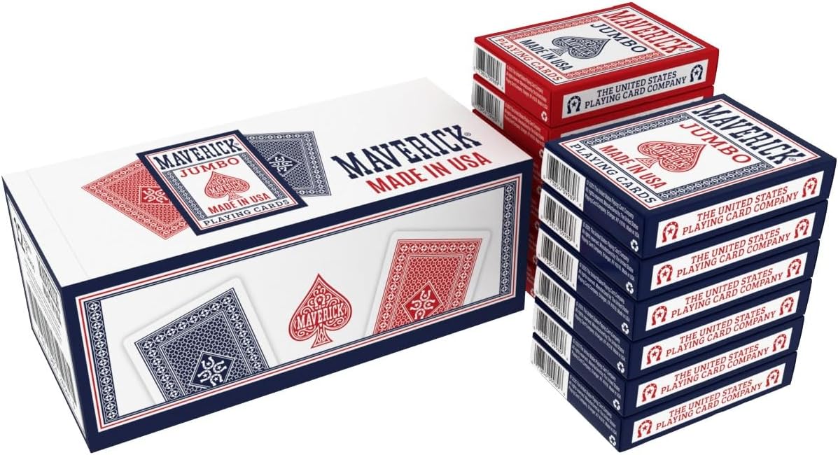 Maverick Playing Cards Brick USA Made Jumbo 12 Decks