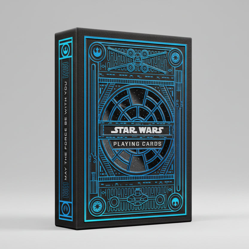 Star Wars playing cards packaging with blue and black design