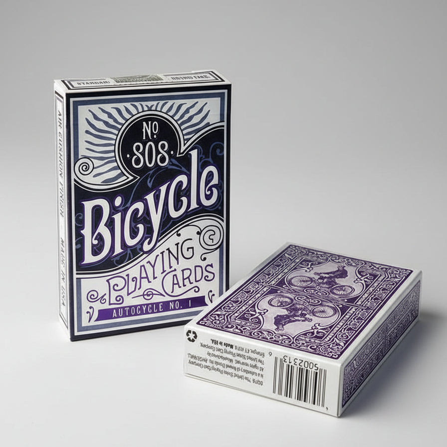 Bicycle Autocycle No. 1 in Collector's Tin – 2-Deck Set (Purple & Green)