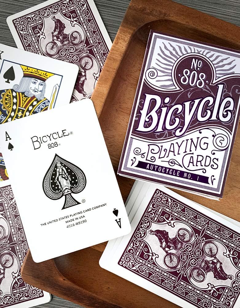 Bicycle Autocycle No. 1 in Collector's Tin – 2-Deck Set (Purple & Green)