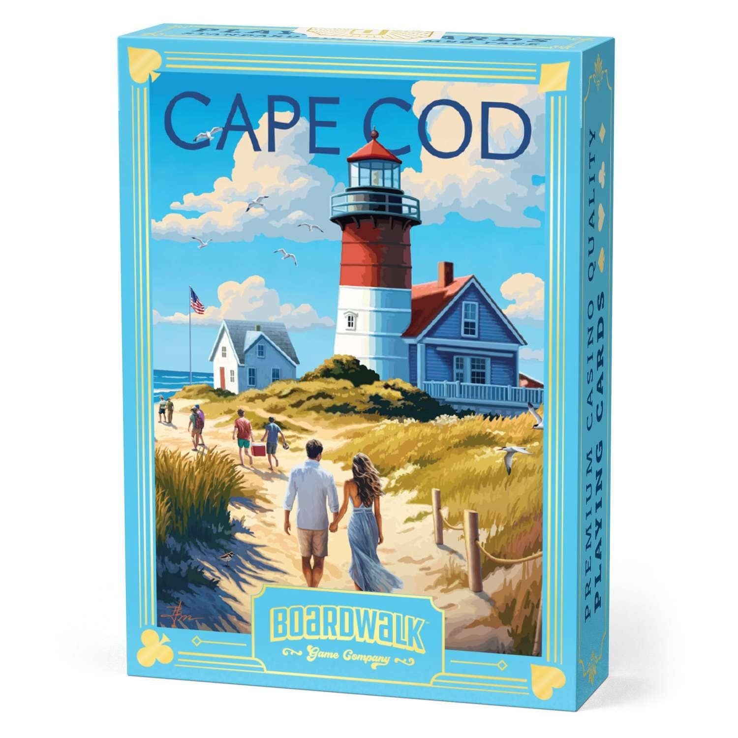 Boardwalk Cape Cod Playing Cards tuck box with lighthouse artwork