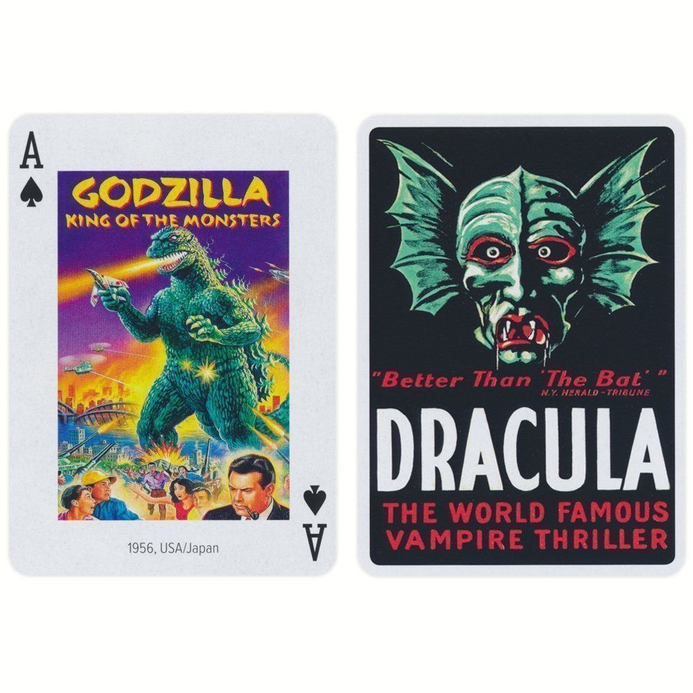Piatnik The Horror! Horror Movie Playing Cards – Classic Monsters on Every Card – additional packaging or card artwork