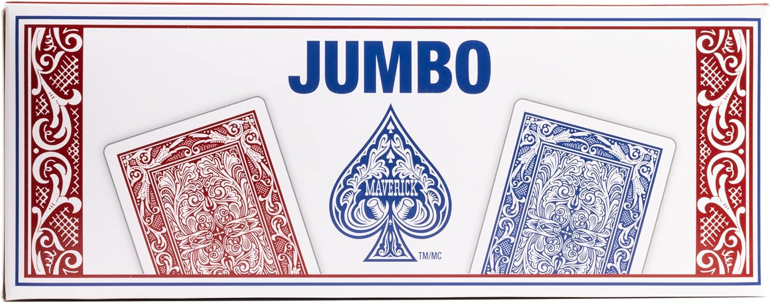 Maverick® Playing Cards – Collector’s Brick (12 Decks, Red & Blue) – Jumbo Index