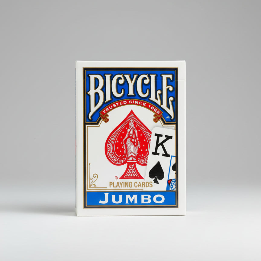 Bicycle Jumbo playing cards packaging with red spade logo