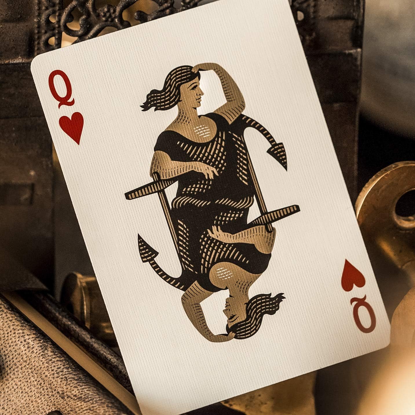 Theory11 Navigators Queen of Hearts custom maritime court card