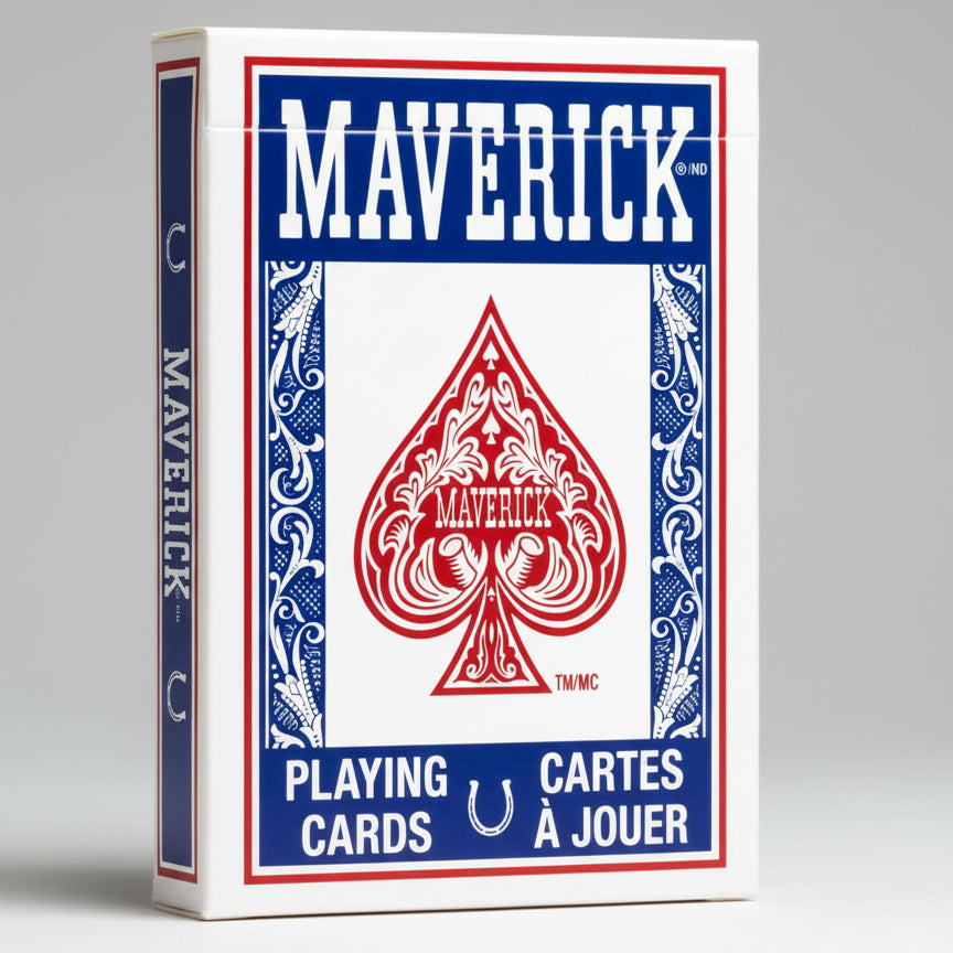 Maverick® Playing Cards – Classic Hoyle Face – USPCC Made – Standard Index (Red or Blue)