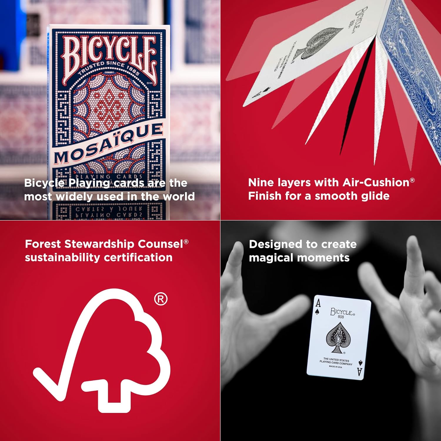Bicycle Mosaïque Playing Cards – Mosaic Art Deck