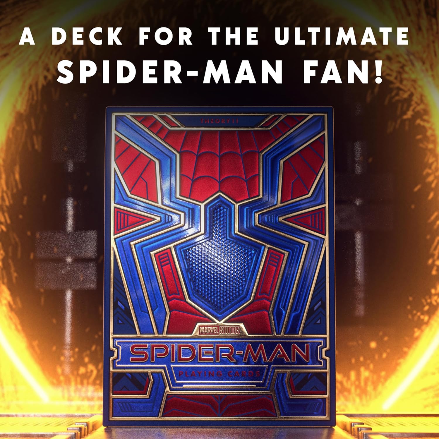 Theory11 Spider-Man Playing Cards showing custom Aces and card back details