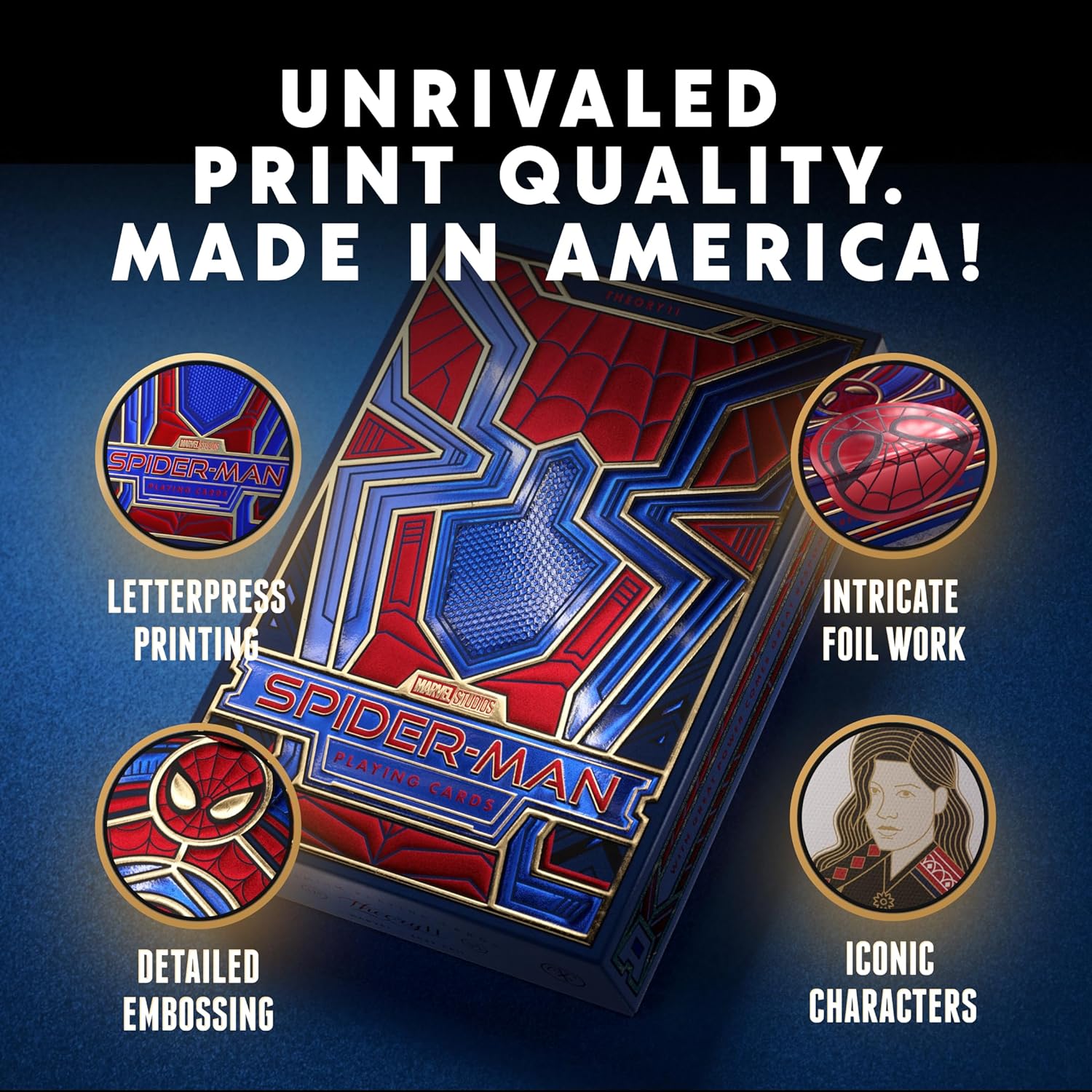 Theory11 Spider-Man Playing Cards with custom court card and card backs