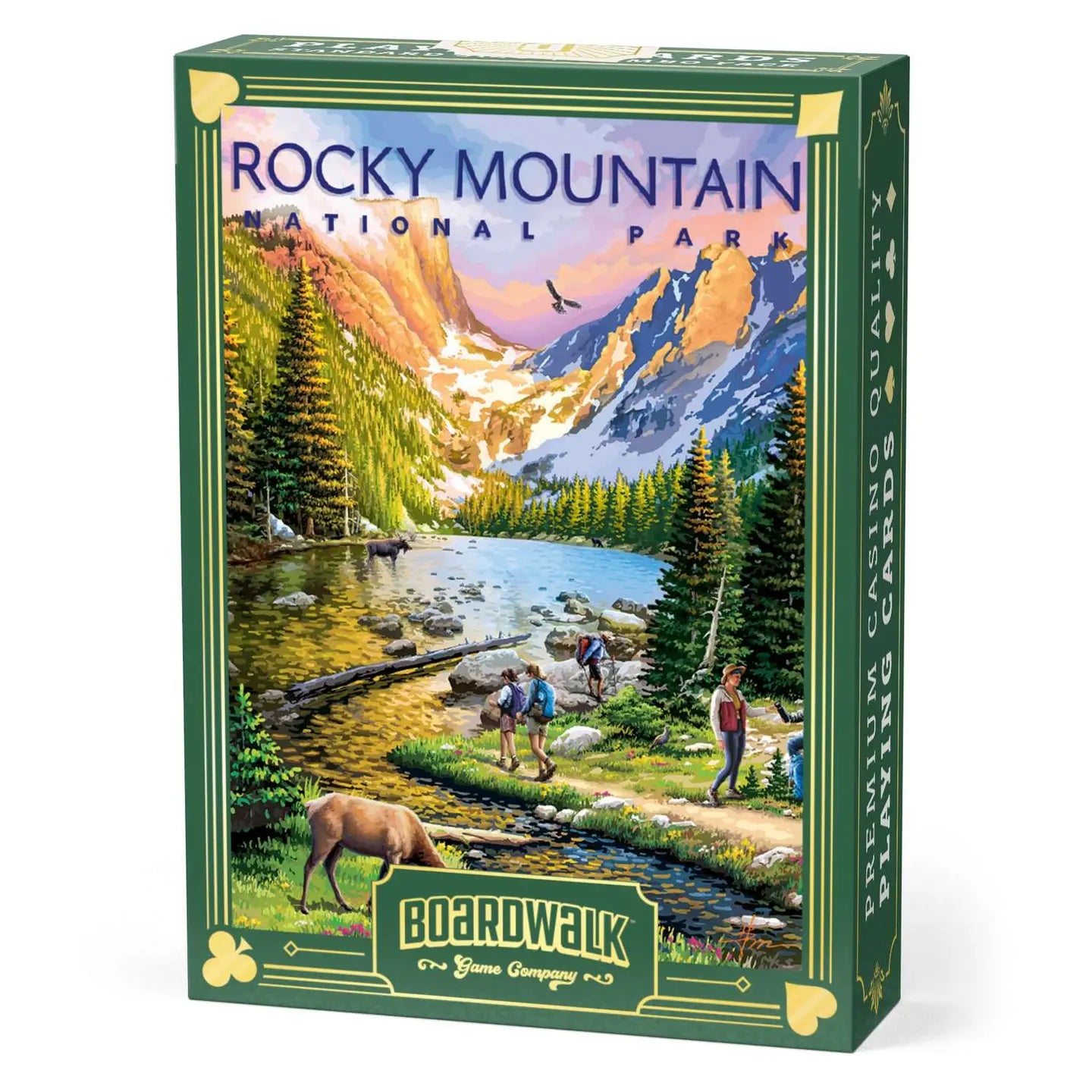 Rocky Mountain National Park Playing Cards tuck box with mountains and trees