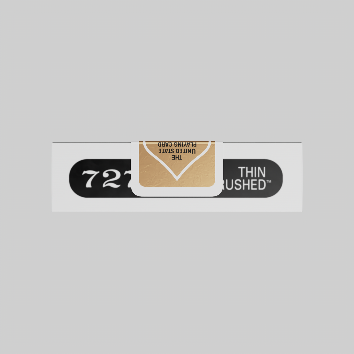 Aristocrat 727 Black Thin Crushed playing cards tuck box top