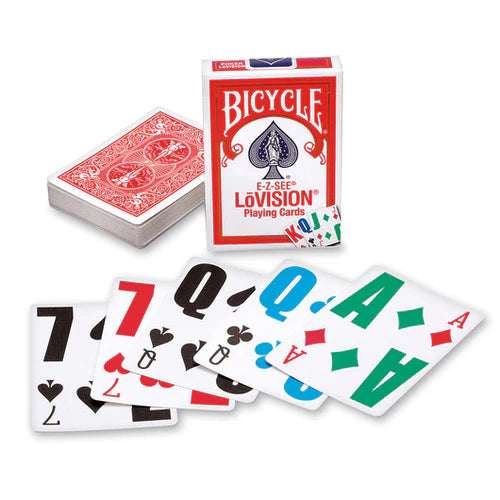 Bicycle E-Z-See LoVision Playing Cards – Red & Blue – 2 Deck Set
