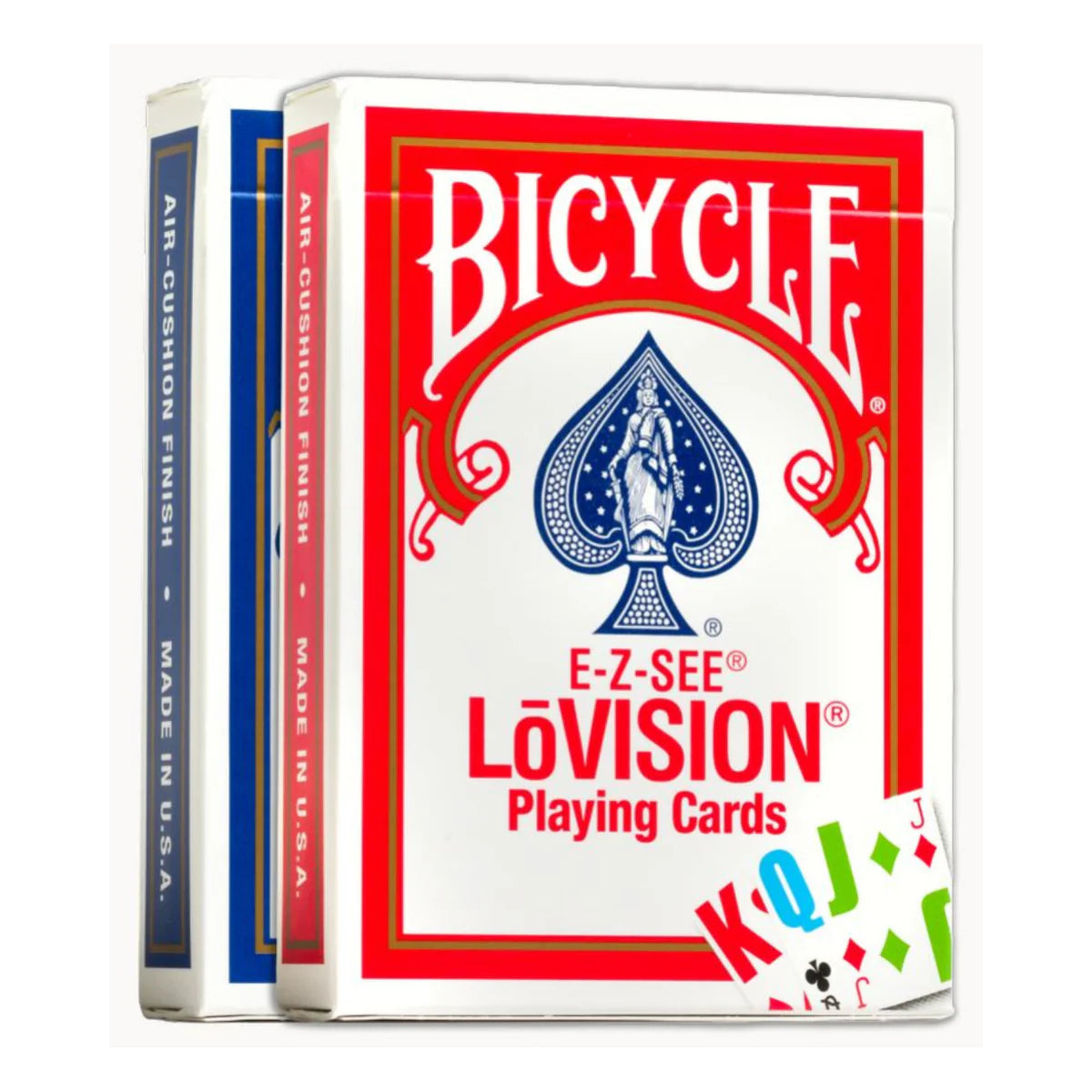 Bicycle E-Z-See LoVision Playing Cards – Red & Blue – 2 Deck Set