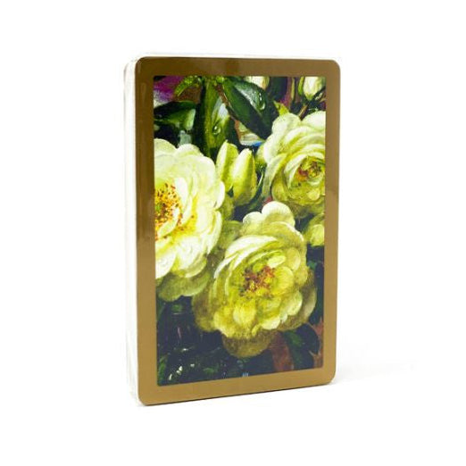 Congress card deck with floral cabbage design on a white background