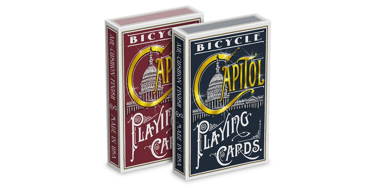 Bicycle Capitol Playing Cards | Vintage Red & Blue