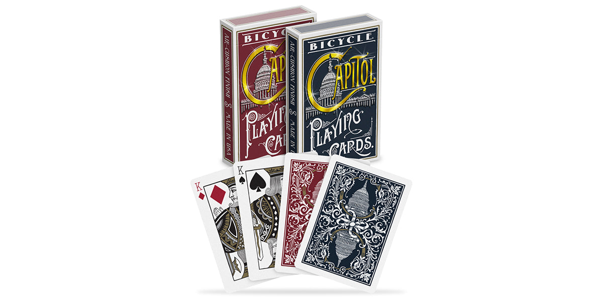 Bicycle Capitol Playing Cards | Vintage Red & Blue