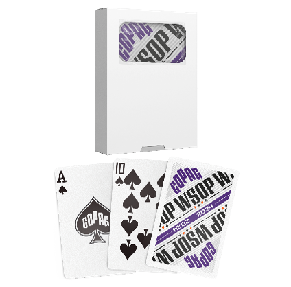 Copag WSOP 2024 Modern purple bridge-size regular-index 100% plastic playing cards single deck