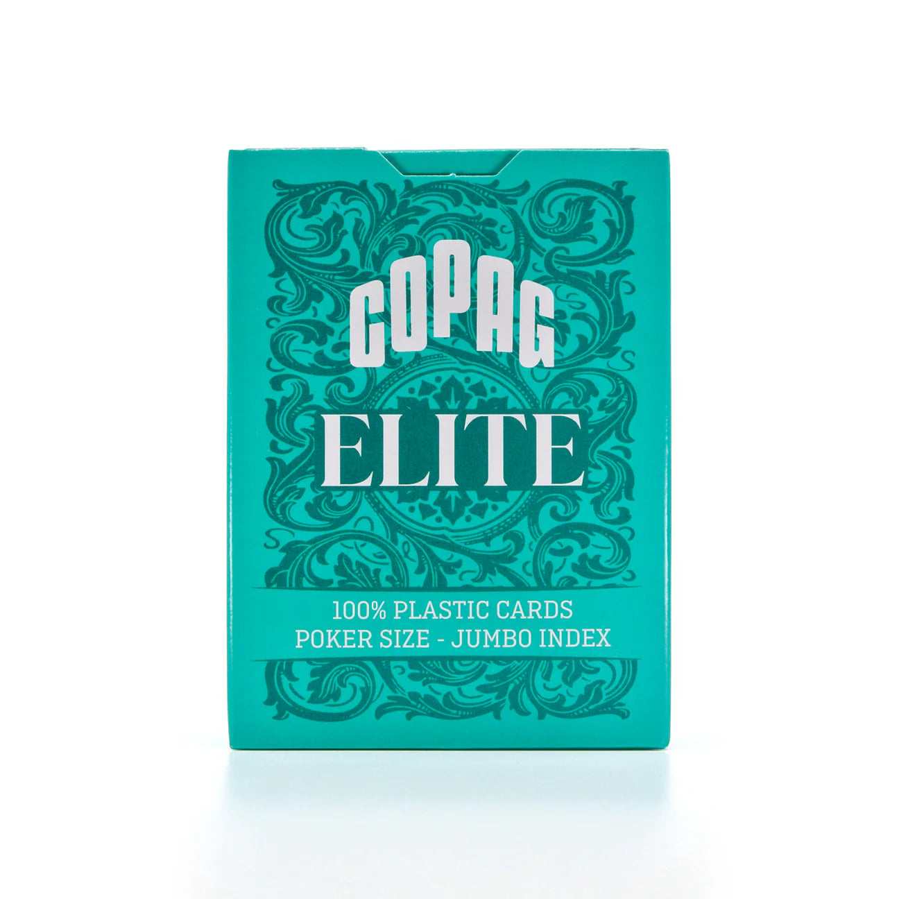 Teal card deck packaging with 'Gopag Elite' branding on a white background