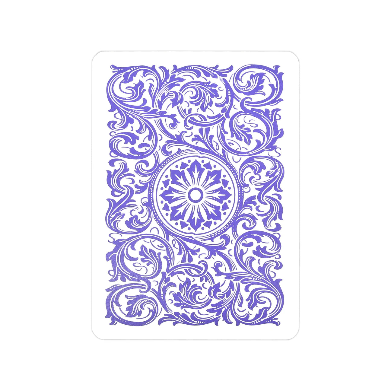 Decorative purple pattern on a white card